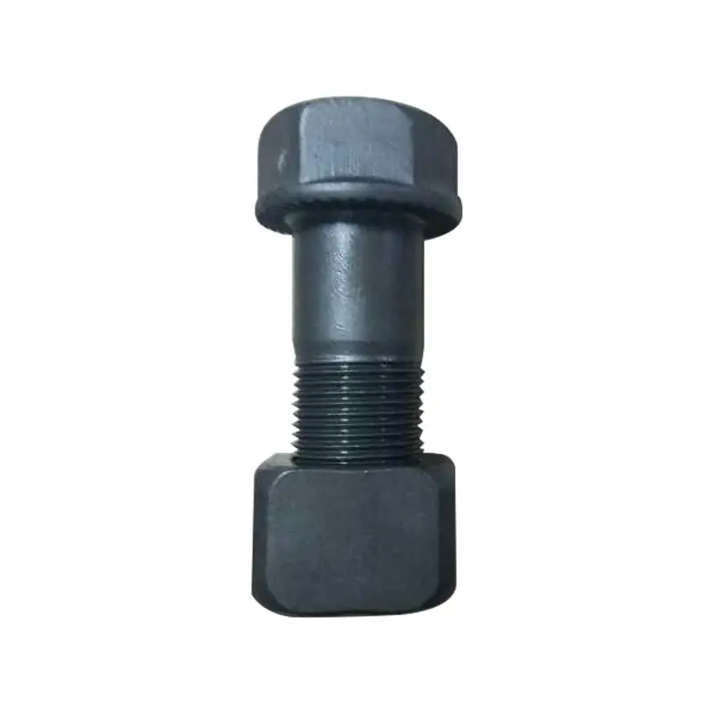 High strength carbon steel black surface treatment excavator spare parts track chain track shoe bolt and nut