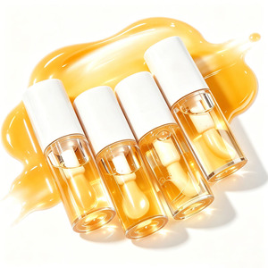Private Label Honey Moisturizing <b>Lip</b> Oil Clear <b>Lip</b> Gloss With Big Brush Applicator OEM ODM Custom Logo - Product Image 3