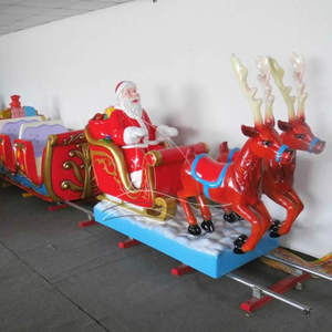 Popular Tren Eléctrico Navideño Infantil de 16 Asientos con Vías, Operado por Batería y Fabricado en Fibra de Vidrio, a la Venta - Product Image 3