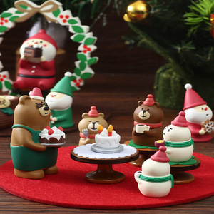 Cute Santa Claus Figurine Resin Christmas Decoration Indoor Desktop Craft Gift Decor - Product Image 4