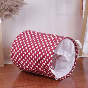 100% Natural Linen <b>Laundry</b> <b>Hamper</b> <b>Large</b> Size Long Handles Foldable Collapsible Home Use-for College Dorms Kids' Room Bathroom - Product Image 5