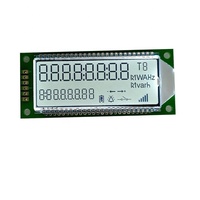 Affichage LCD Monochrome à 7 Segments Personnalisé en Usine, Taille Personnalisée, TN HTN FSTN Noir, Compteur d'Énergie
