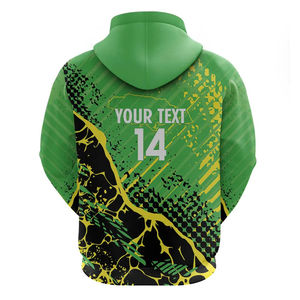 Sweat à capuche de football de la Jamaïque pour homme-Reggae <span class=keywords><strong>Boyz</strong></span> All-Over Print | Colibri et ballon de football graphique | Sweat-shirt vert/jaune/<span class=keywords><strong>noir</strong></span> - Product Image 2