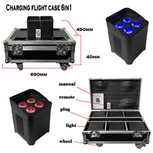 Waterproof 4Pcs Bags 4*18W RGBWA+UV Wireless DMX Battery LED Uplights WIFI Remote <strong>Control</strong> Stage Lights for Wedding Outdoor Event - Product Image 4