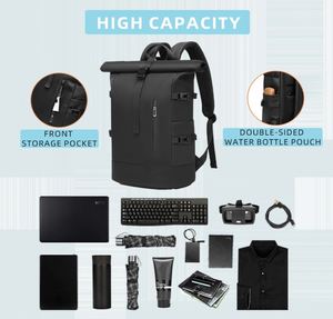 33L Unisex Waterproof Rolltop <b>Backpack</b> 15.6-Inch <b>Laptop</b> <b>Backpack</b> Lightweight Bike Bag Perfect for Work School - Product Image 3