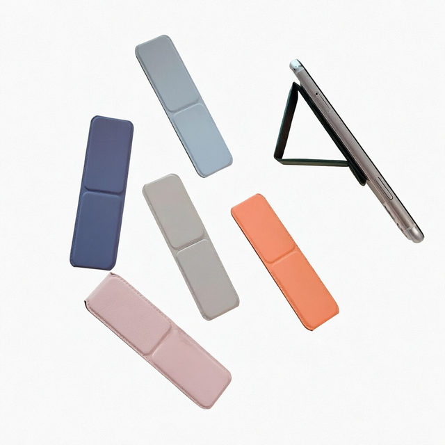 Colorful Ultra Thin Finger Grip ABS Magnetic Phone Case Stand Folding Mobile Cell Phone Holder with Phone Strap for iPhone