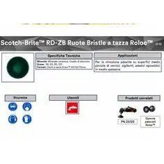 สก๊อตช์-ไบรต์™RD-ZB ดิสโก้ขนแข็ง roloc™แผ่นขัด P50 76มม. x 15.8มม. - Product Image 1