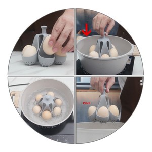 Support de <span class=keywords><strong>cuisson</strong></span> pour œufs en silicone souple, réutilisable, 3 emplacements, grille de <span class=keywords><strong>cuisson</strong></span> pour œufs, plateau vapeur pour cuisine, <span class=keywords><strong>micro</strong></span>-ondes, friteuse à air - Product Image 4