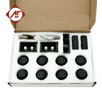 ANFU HARDWARE CRL-Système de porte de douche coulissante, design moderne, noir mat, luxe, 180 degrés, série Cambridge, contournement à deux portes, 1 an