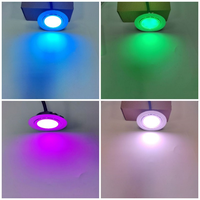 Mini Projecteur LED Moderne pour Extérieur IP65 Étanche 12V 24V Ultra-Mince RGBW Downlight pour Plafond Salle de Bain Lampe 3W E27/B22 Base