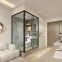 Cabines de salle de bain préfabriquées en acier portables de luxe XiLeideng, salle de douche modulaire de style chinois avec toilettes pour les toilettes et les douches de parc