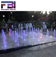 Éclairage LED populaire musique danse marbre sol fontaine souterrain sec pont pour jardin parc hôtel-matériau en pierre inoxydable