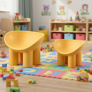 Sedia per Bambini Stile Moderno Gambe a Forma di Elefante, Lusso Leggero, in Plastica Resistente, Sicura ed Ecologica, Divano per Camera da Letto - Product Image 3