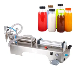 Pneumatic automatic liquid 1lt 5lt milk essential oil shampoo carbonated drink detergent lotion liquid filling machine