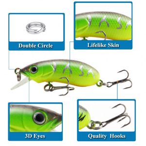 Wholesale Topline 50cc Hard Plastic <b>Float</b> Minnow Lure 3D Eye <b>Fishing</b> Lure with Treble Hooks for Sea Bass Wobbler Artificial Bait - Product Image 3