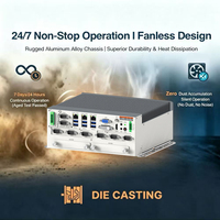 Ordinateurs industriels embarqués 8COM 2PLUG, format compact, montage mural, PC industriel sans ventilateur