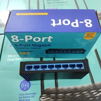 Conmutador de red Gigabit Deskpot de 8 puertos S108 con funciones POE SNMP QoS, 1 unidad