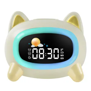 mirror desk clock wholesale digital alarm clock LED Backlight In Stock thermometer display table clock snooze light table watch