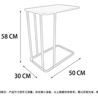 Table d'appoint de style nordique, table d'angle, table basse : table d'appoint moderne minimaliste, compacte, portable, créative en fer forgé