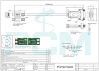 Mini USB macho a 9 pines D-Sub hembra RS232 Cable de extensión serie FTDI Chip FT232RL para altavoz Cámara Monitor proyector impresora