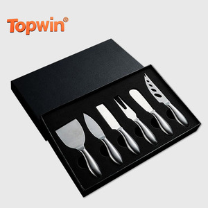 Wholesale Butter Cheese <b>Tools</b> Full Stainless Steel 6pcs Cheese Slicer Knives Cheese Cutter Spreaders in Gift Box - Product Image 1