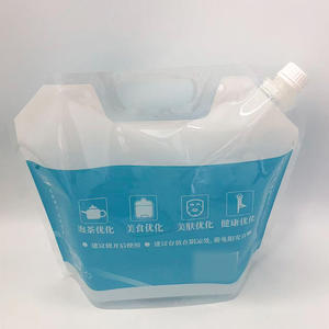 Food Grade 5L Bottom Transparent PE <b>Plastic</b> <b>Packaging</b> Stand Pouch Leak Proof Bag Spout Pouch for Mineral Water Juice Vodka Beer - Product Image 4
