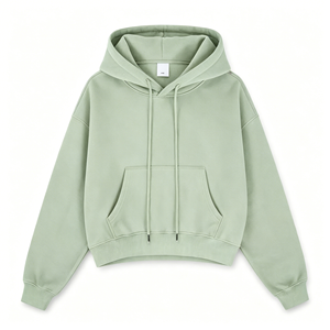 Sudadera Corta de Lana para Mujer, Estilo Urbano, Color Sólido, Casual, con Logotipo Personalizado, de Alta Calidad, para Otoño - Product Image 5