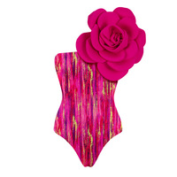 Maillot de bain Maillot de bain de plage Maillot de bain une pièce asymétrique à fleurs avec sarong assorti