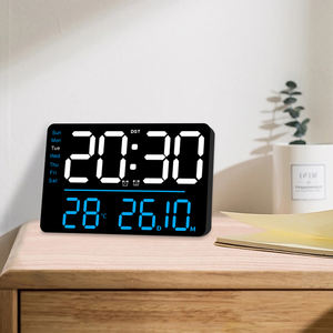 الأكثر مبيعًا ساعة حائط رقمية كبيرة LED توقيت تقويم مبتكر للتحكم عن بعد تصميم لا يزال حياً ديكور غرفة المعيشة الحديثة - Product Image 2