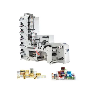 6 Color Labels and Paper Flexographic Vertical Printing Press with Die Cutting