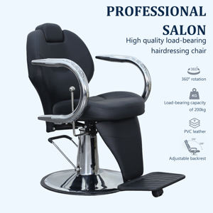 Fauteuil de barbier inclinable, fauteuil de coiffure haut de gamme pour hommes et femmes, fauteuil de coupe de cheveux hydraulique réglable pour salon de beauté - Product Image 4