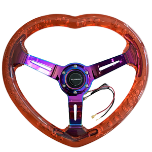 TIYPEOR JDM <span class=keywords><strong>Volant</strong></span> universel de luxe à 3 branches, design cœur profond, en acrylique cristal violet à bulles, Modè<span class=keywords><strong>le</strong></span> 001-GZFXP168 pour voitures chinoises - Product Image 4