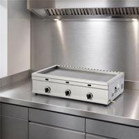 Plancha à gaz compacte OEM en fonte avec mode économie d'énergie pour cantines et services de restauration