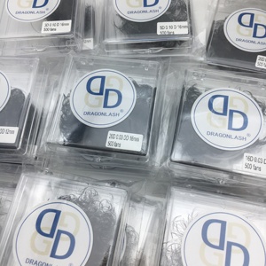 Extensions de cils faites à la main 6d 8d 10d 12d extensions de cils préfabriquées doux foncé 500 1000 Extensions de cils Base pointue Promade Volume Fans Loose - Product Image 2