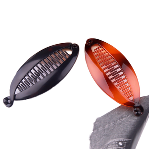 Pince à cheveux élégante pour femme, pour queue de cheval haute, type banane, avec peigne inférieur, en plastique épais, motif animal, version verticale, pour soirée - Product Image 5