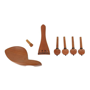 Pièces et accessoires pour <span class=keywords><strong>violon</strong></span> en bois <span class=keywords><strong>de</strong></span> jujube 4/4 3/4 1/2 1/4 1/8 avec incrustation <span class=keywords><strong>de</strong></span> nacre : mentonnière, cordier, chevilles et bouton <span class=keywords><strong>de</strong></span> cordier - Product Image 1
