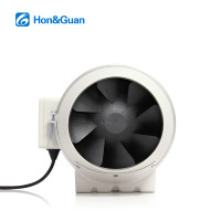 Ventilateur de gaine en ligne à flux mixte Hon&guan Eco-Watt 6 pouces 100V 240V, extracteur d'air pour tentes de culture, certifié CE