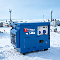 Générateur diesel silencieux Yuchai YC5GFS-3 5KW, générateur d'énergie portable insonorisé pour la maison et le chantier