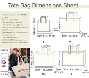 <span class=keywords><strong>Borsa</strong></span> Tote Unisex London 2026 in Tela di Cotone Beige, Grande e Resistente, con Logo Personalizzato e Cerniera, Riutilizzabile - Product Image 5