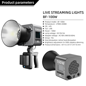 Luce Video LED Bicolore BAFANG 100W Illuminazione Fotografica con Attacco Bowens Kit di Illuminazione Video per <span class=keywords><strong>YouTube</strong></span> Studio Esterno - Product Image 2