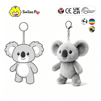 Fabricant OEM ODM CE CPC, jouet en peluche mini koala de la série animale, conception d'échantillon personnalisée, porte-clés en peluche sur mesure