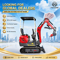 Mini-excavatrice FULCORE à châssis haute résistance anti-vibrations, grande capacité de godet pour l'excavation de terre