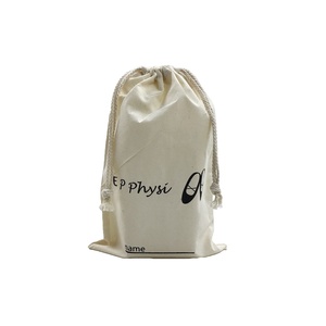 Sac à poussière en coton recyclable avec cordon de serrage et logo personnalisé - Product Image 1