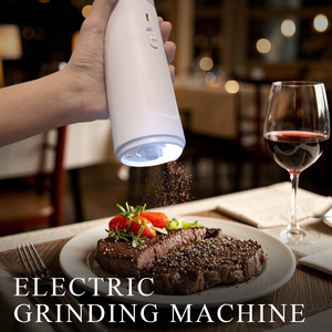 Ensemble de moulins à épices automatiques rechargeables par USB, <span class=keywords><strong>moulin</strong></span> à sel et à <span class=keywords><strong>poivre</strong></span> automatique <span class=keywords><strong>sans</strong></span> fil avec réglage de la grosseur, léger - Product Image 5