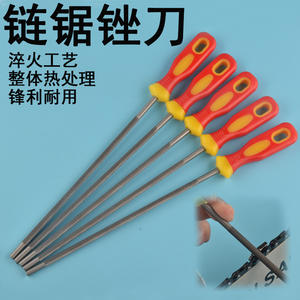 Ensemble de limes pour tronçonneuse, rondes, 225 mm, en acier rapide, polyvalentes, pour usage manuel et bricolage - Product Image 1