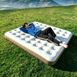 Matelas <span class=keywords><strong>gonflable</strong></span> automatique en polaire pour camping extérieur, pour deux personnes, idéal pour le camping et les siestes. - Product Image 1