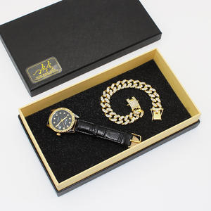 Ensemble bracelet de montre de luxe pour couple avec boîte belle montre à quartz avec design et <span class=keywords><strong>calendrier</strong></span> à la mode - Product Image 3