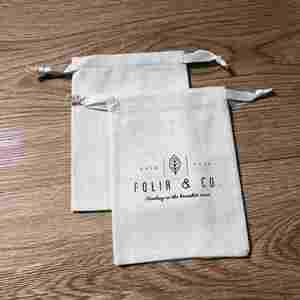 Custom 7*9 cm Premium 100% Organic Cotton Muslin <b>Bags</b> 135 GSM Double <b>Drawstring</b> Reusable Eco Friendly REACH Certified <b>Bags</b> - Product Image 6