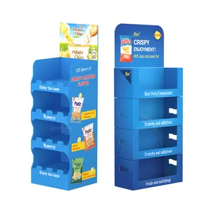 Benutzer definierte Einzelhandel Wellpappe Display Logo Rack Regal POP Boden Karton Promotion Produkt Karton Zähler Displays Stand