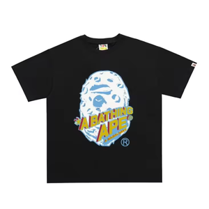 เสื้อยืดผู้ชาย A Bathing Ape สีดำ ไซส์ XL พิมพ์ลายโลโก้ สไตล์ลำลองแนวสตรีทแวร์ - Product Image 6